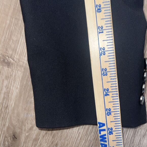 Joseph Jos A Bank Black Wool 2 Button Sport Coat Blazer Mens 44L Slim Fit - Picture 14 of 16